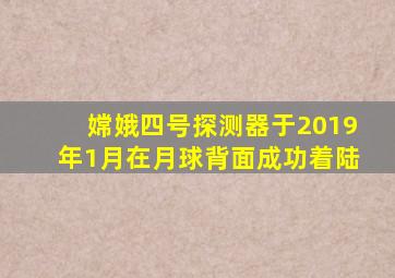 嫦娥四号探测器于2019年1月在月球背面成功着陆